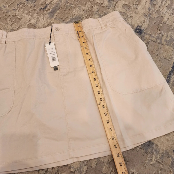 NWT Michael Stars Stretch Twill Beige Monroe Mini Skirt plus size 3X - Picture 14 of 16